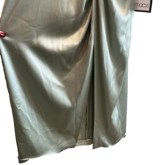 (NWD) JILL JILL STUART Women's Satin Twist/Slit Front Cocktail Dress, Mint - Picture 4 of 16